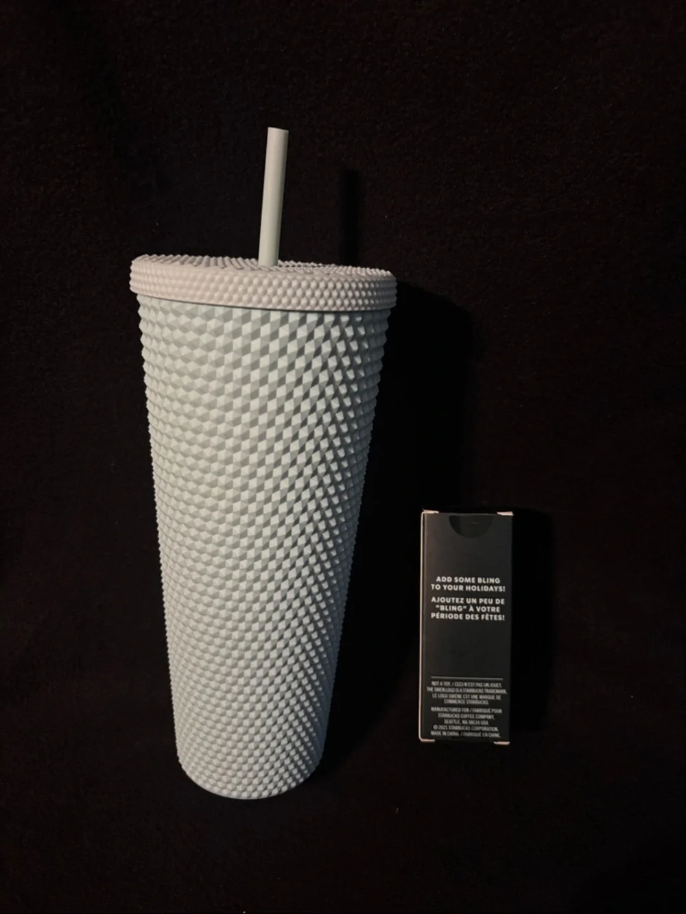 Starbucks Studded Cold Cup with Ornament/Keychain Matte Mint Green Super Cute!!